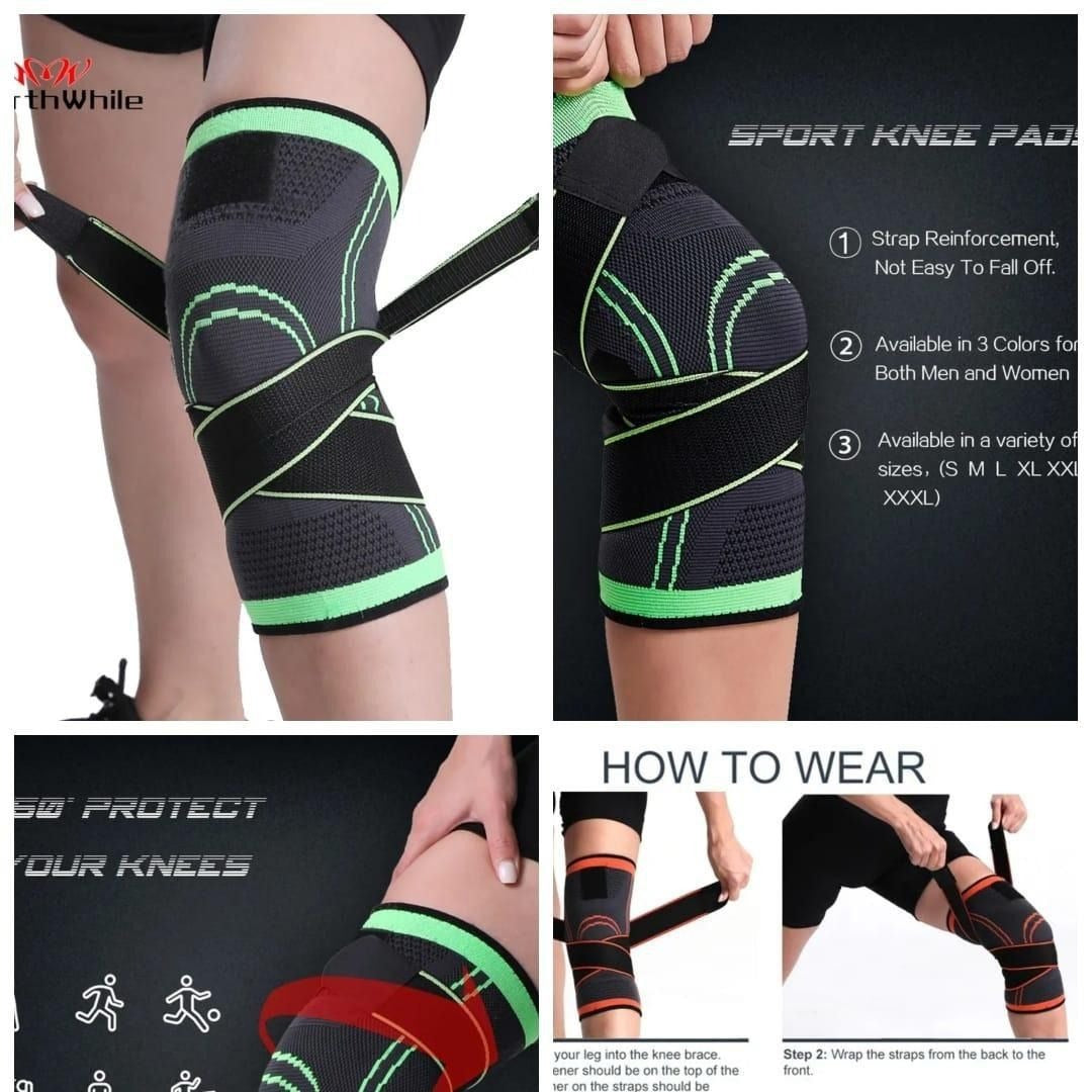 Knee Support Band For Pressure Weaving With 3D Weave Protection Against Injury Pressure Adjustable Knee Support For Men And Women (1 Pc)