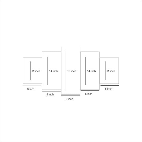 5 Piece Modular HD Printed Wall Frame