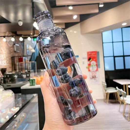1l Motivational Water Bottle 32oz Reusable Plastic Drinking Bottle With Time Marker Leak-proof Fashion Style Bottle For Travel