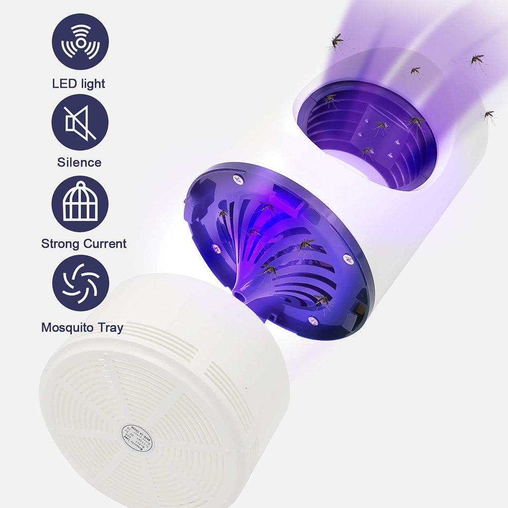 Electric Mosquito Trap Blue Light Mosquito Killer Lamp with USB Power Suction Fan