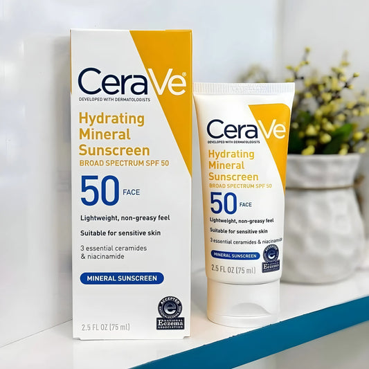 Cerave Hydrating Mineral Sunscreen Spf 50 | 100 Ml – Sunblock