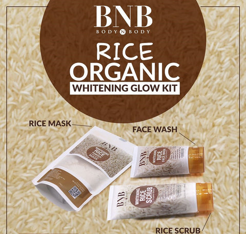 BNB Whitening Rice Extract Bright & Glow Kit
