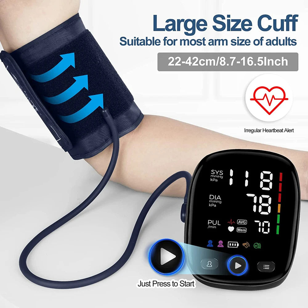 Digital Blood Pressure Monitor Upper Arm Automatic BP Cuff Machine