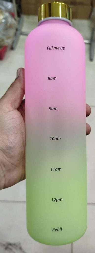 1l Motivational Water Bottle 32oz Reusable Plastic Drinking Bottle With Time Marker Leak-proof Fashion Style Bottle For Travel