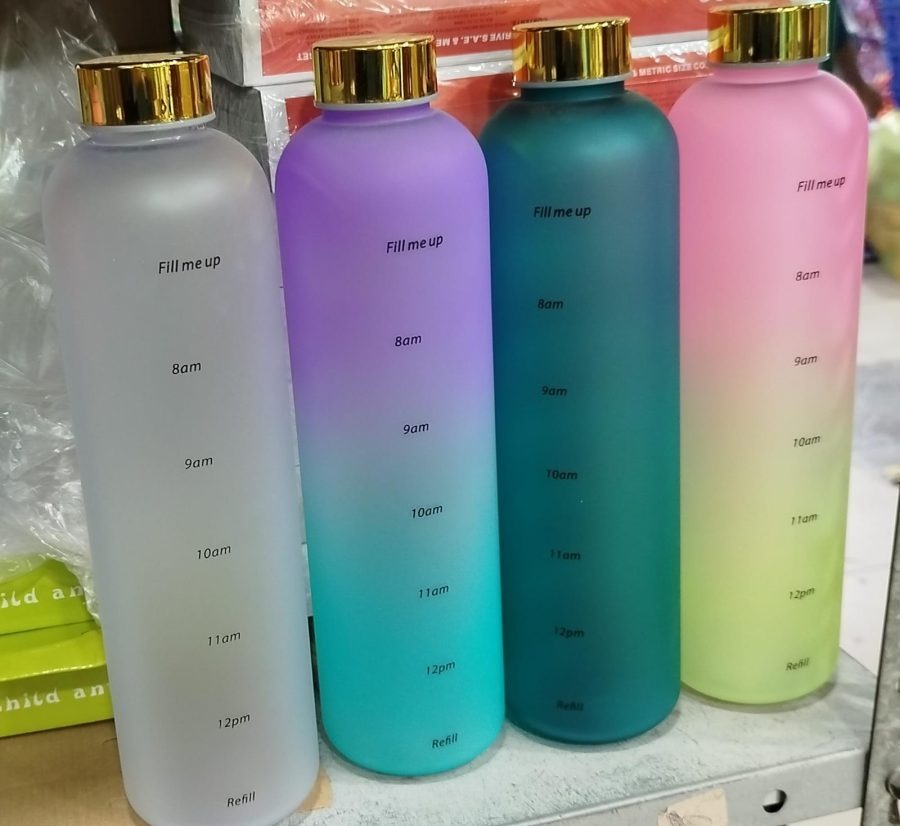 1l Motivational Water Bottle 32oz Reusable Plastic Drinking Bottle With Time Marker Leak-proof Fashion Style Bottle For Travel