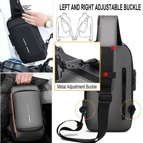 Chest Bag Multi function Cross-body Sport Running Travel Sling Pack Anti-theft For Men