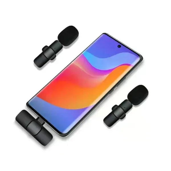 Wireless MIC K8 MICROPHONE Vlogging Mic with Microphone Accessories Video for Type C Android, IOS Lightining & 3.5mm Jack